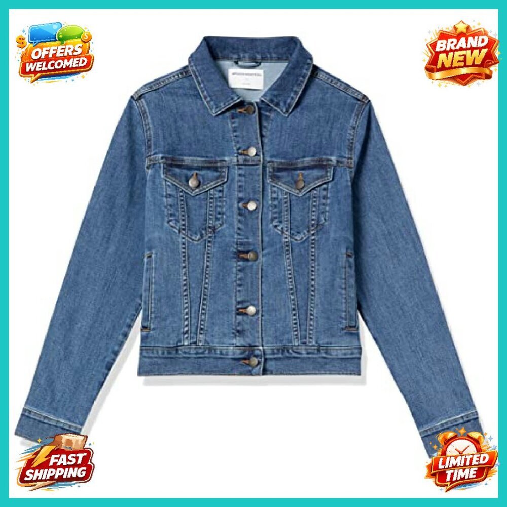 Plus Size Denim Jacket, High Stretch, Regular Fit… - image 7